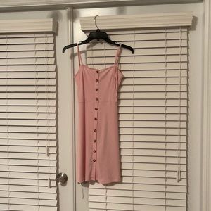 Pink button up dress| S